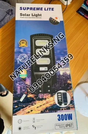 300 Watts Supreme Lite Solar Street Light Price in Nigeria Alaba Price