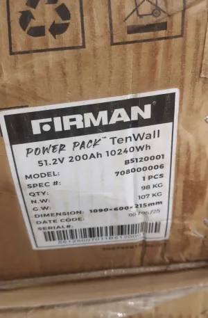10KWH Firman Lithium Battery Price in Nigeria Alaba Price