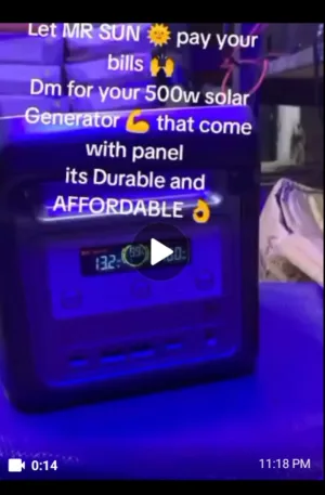 500W Solar Generator Price in Nigeria Alaba Price