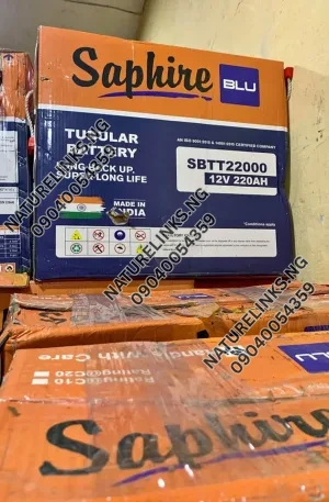 Saphire battery 220ah Price in Nigeria Alaba Price