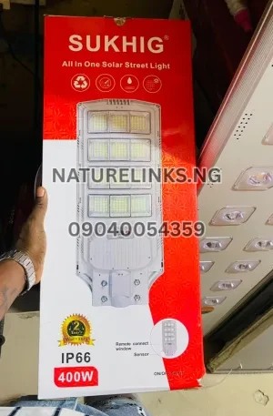 Sukhig 400W All in One Solar Street Lights Price in Nigeria Alaba Price