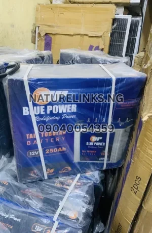 Blue power 12v 250ah tall tubular battery Price in Nigeria Alaba Price