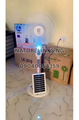 Leku Solar Rechargeable Standing Fan with Mp3 Bluetooth Price in Nigeria Alaba Price