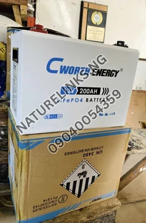 Cworth Solar Lithium Battery 12V 200Ah Price in Nigeria Alaba Price