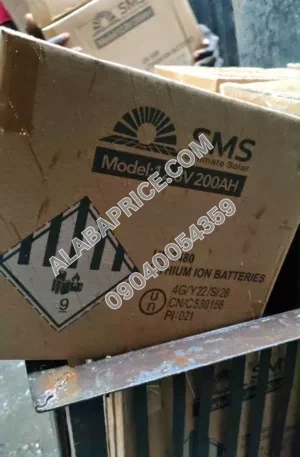 200Ah 12V SMS Lithium Phosphate Ion Battery Price in Nigeria Alaba Price