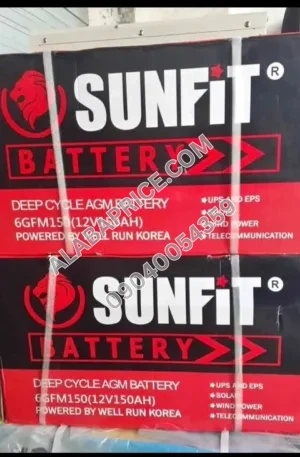 12Volts 150Ah Sunfit Tubular Battery Price in Nigeria Alaba Price