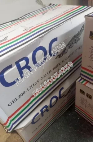 Gel Solar Battery 200-12 (12V-200Ah/10Hr) Price in Nigeria Alaba Price