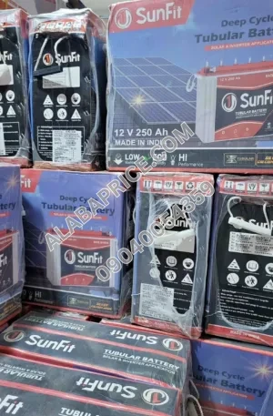 Sunfit 250Ah Tubular Battery Price in Nigeria Alaba Price