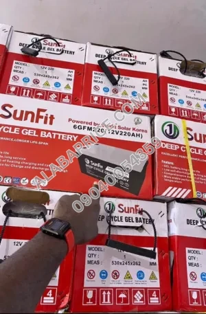 Sunfit Gel Batteries Price in Nigeria Alaba Price