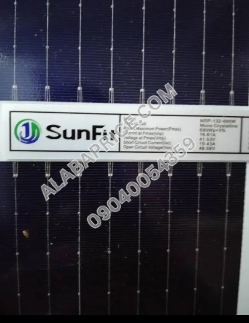 Sunfit 690W Mono Crystalline Solar Panel Price in Nigeria Sunfit 690W Mono Crystalline Solar Panel Price in Nigeria Alaba Price