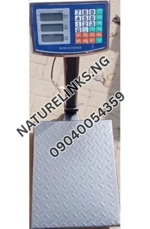 DUAL DISPLAY DIGITAL PLATFORM SCALE 100kg plus ADDITIONAL SCALE BATTERY Price in Nigeria Alaba Price