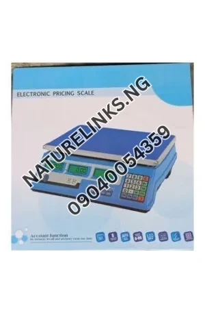 40kg RECHARGEABLE DIGITAL SCALE + LED LIGHT – BLUE Price in Nigeria Alaba Price