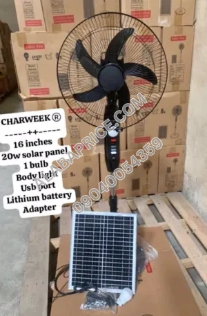 Charweek Solar Fan Price in Nigeria Alaba Price